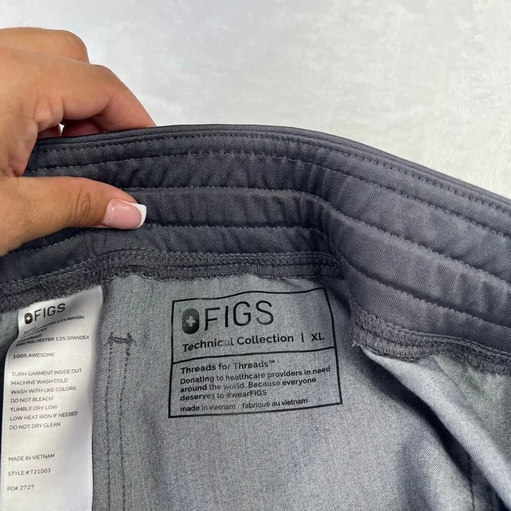 Figs High Waisted Livingston Basic Scrub Pants Gray XL Women